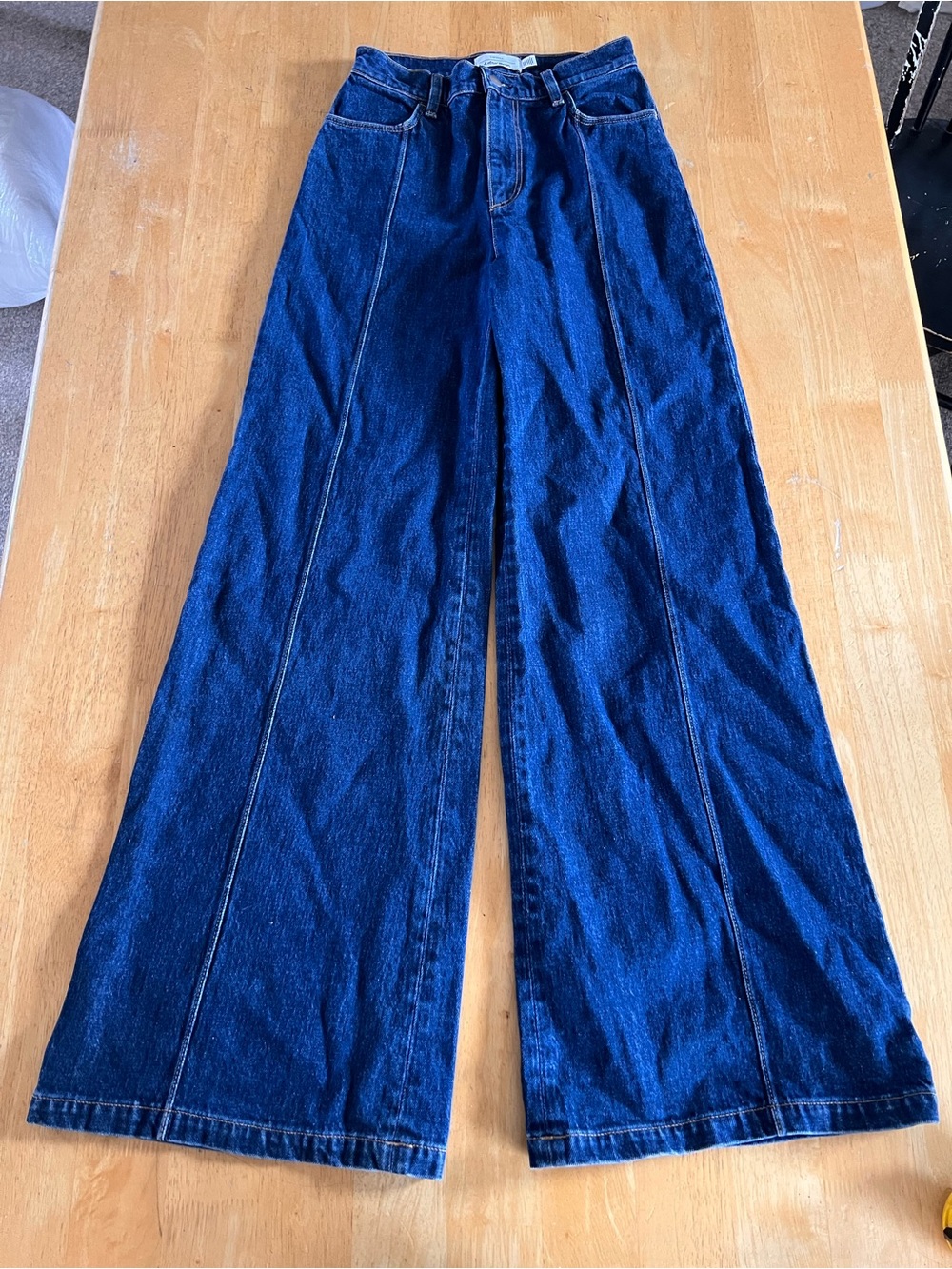 & Other Stories Dark Blue High-Rise Wide-Leg Jeans